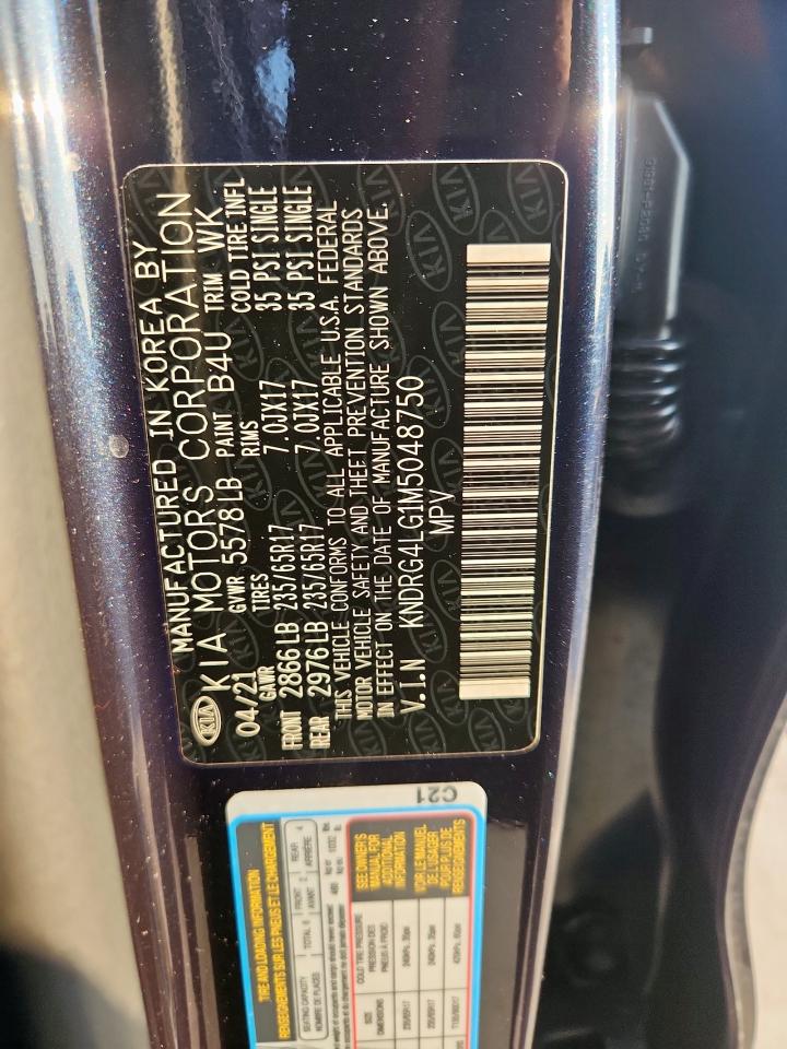 2021 Kia Sorento S VIN: KNDRG4LG1M5048750 Lot: 80566475