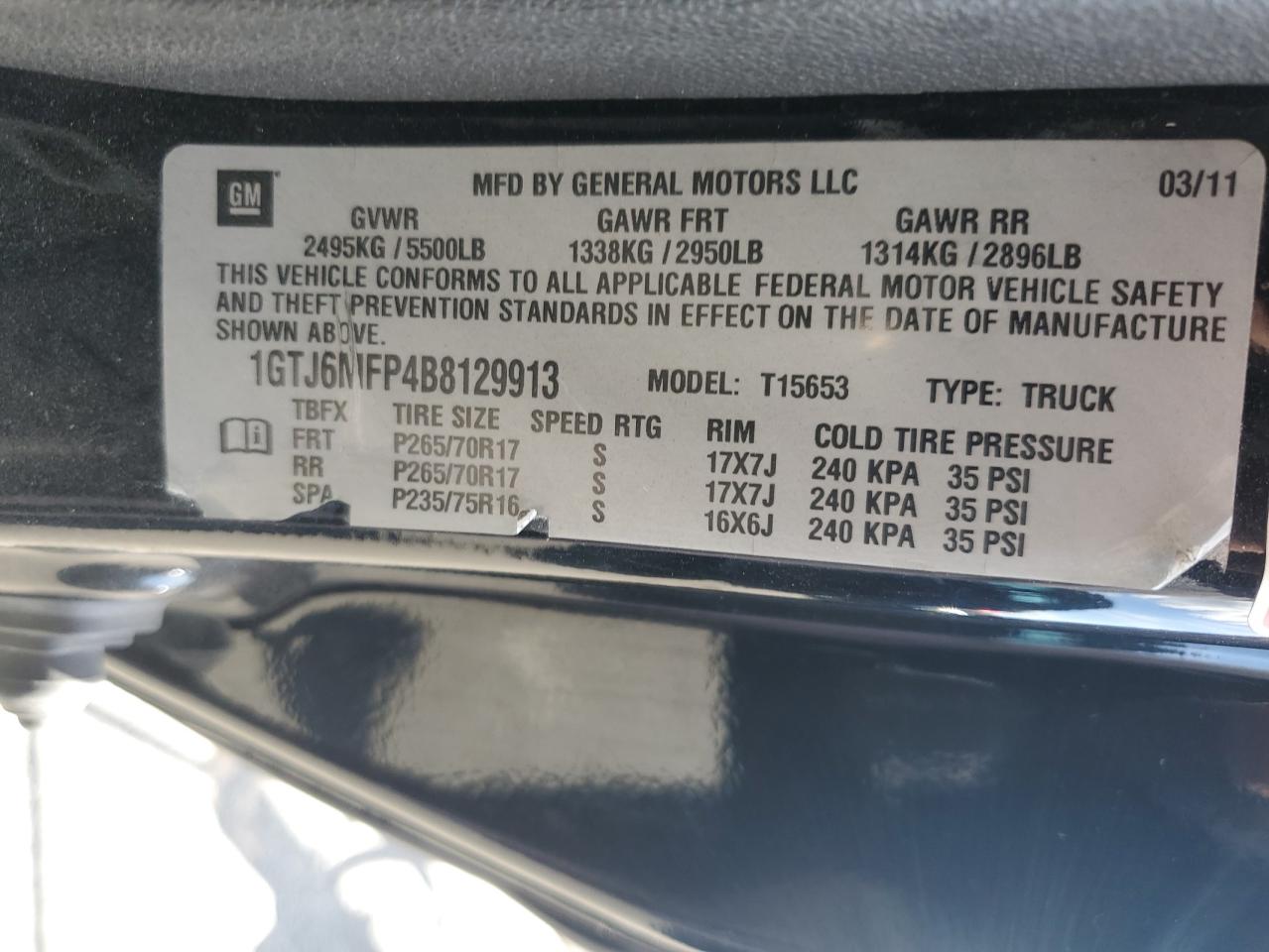 2011 GMC Canyon Sle VIN: 1GTJ6MFP4B8129913 Lot: 71133195