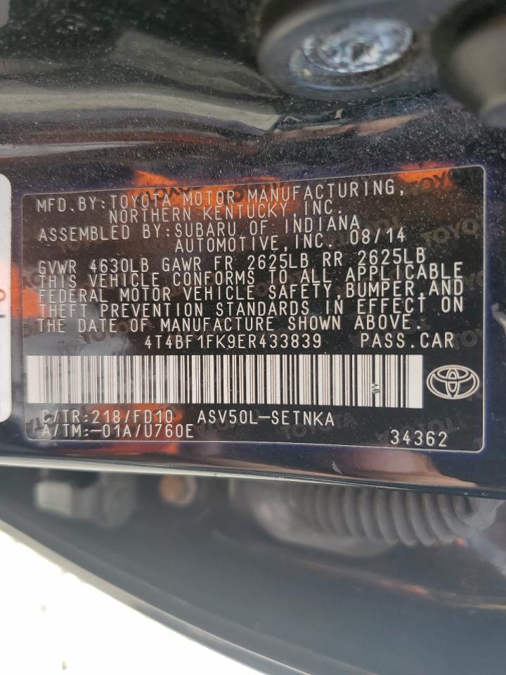 2014 Toyota Camry L VIN: 4T4BF1FK9ER433839 Lot: 81193935