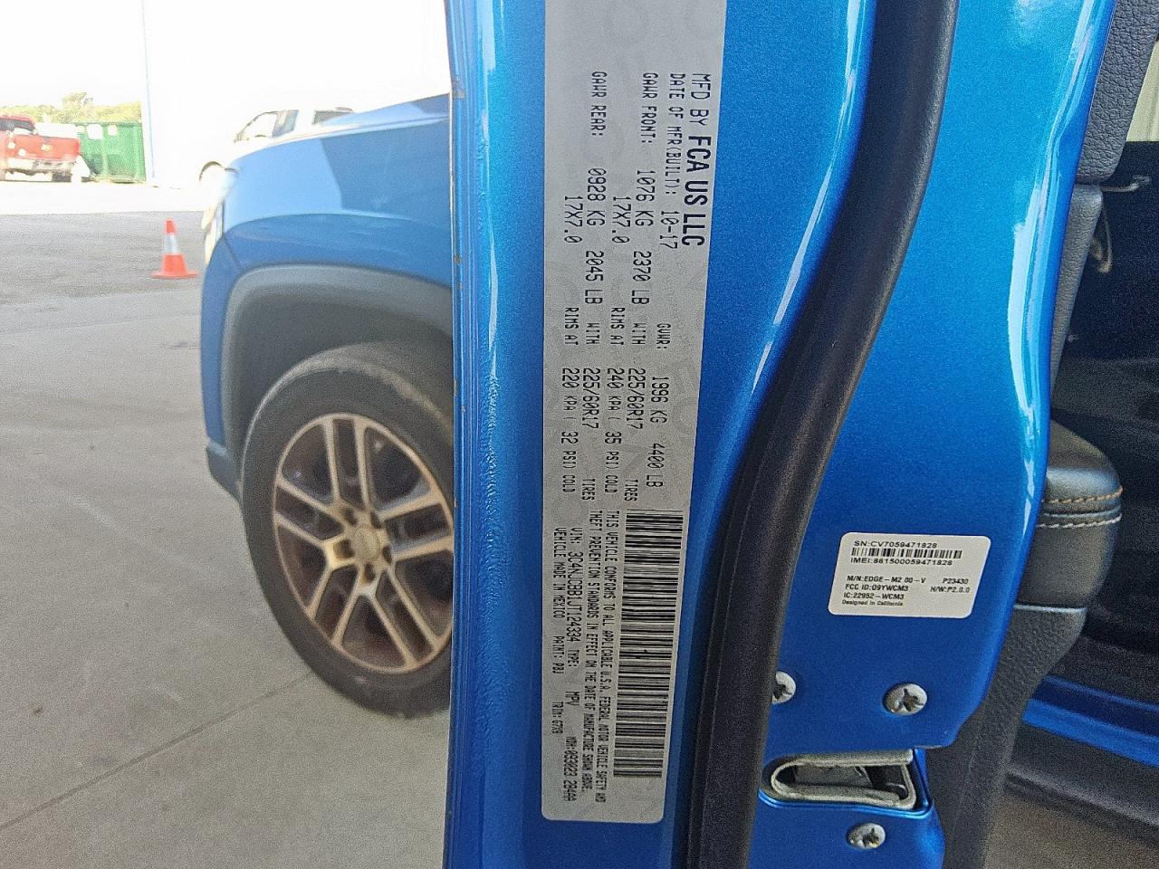 2018 Jeep Compass Latitude VIN: 3C4NJCBB1JT124334 Lot: 80892825