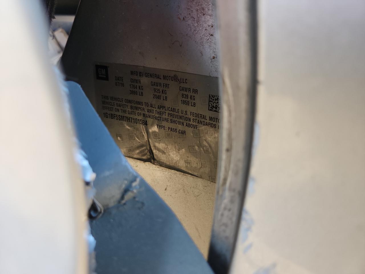 2017 Chevrolet Cruze Premier VIN: 1G1BF5SM7H7101584 Lot: 83794755