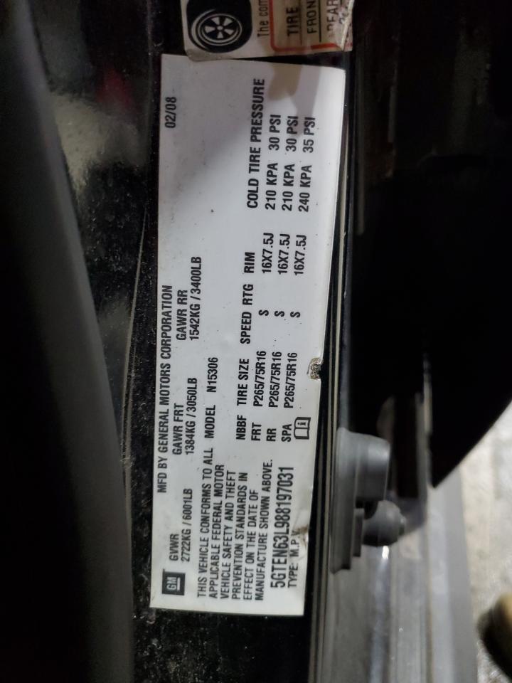 2008 Hummer H3 Alpha VIN: 5GTEN63L988197031 Lot: 80153565