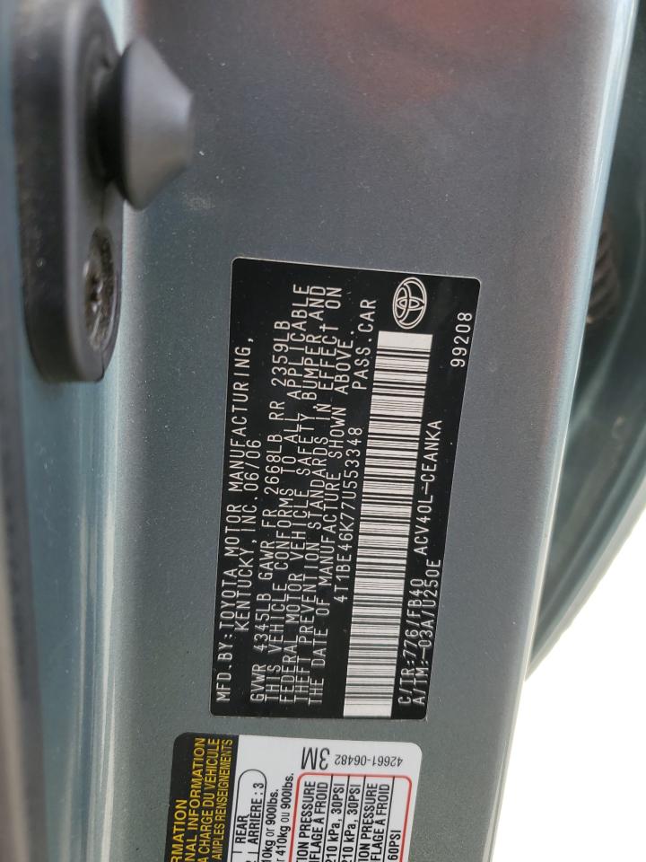 2007 Toyota Camry Ce VIN: 4T1BE46K77U553348 Lot: 81369075