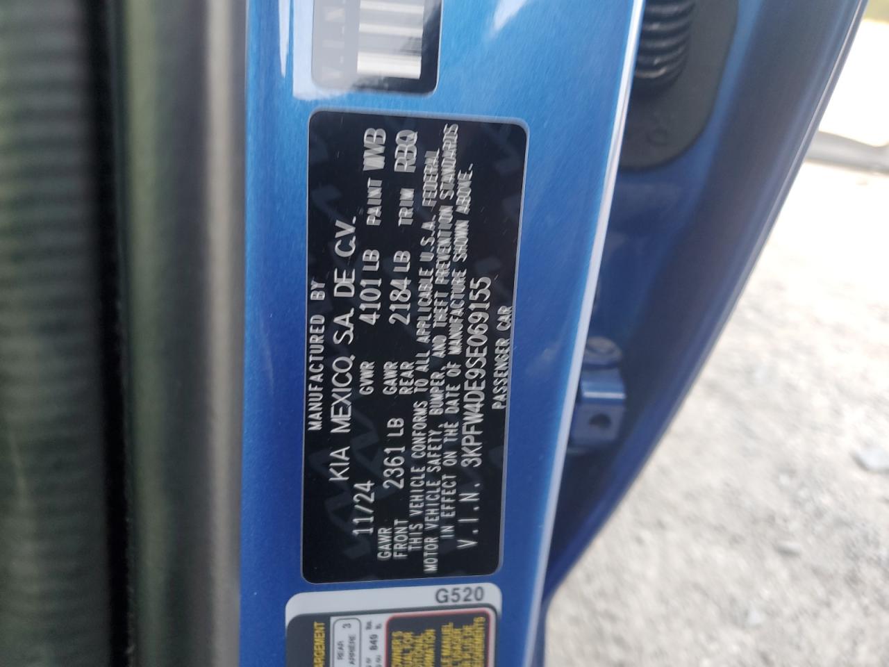 2025 Kia K4 Gt Line VIN: 3KPFW4DE9SE069155 Lot: 80827135