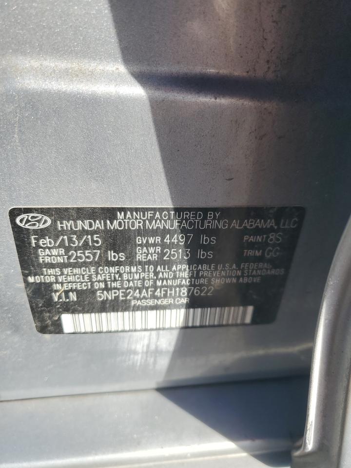2015 Hyundai Sonata Se VIN: 5NPE24AF4FH187622 Lot: 84408425