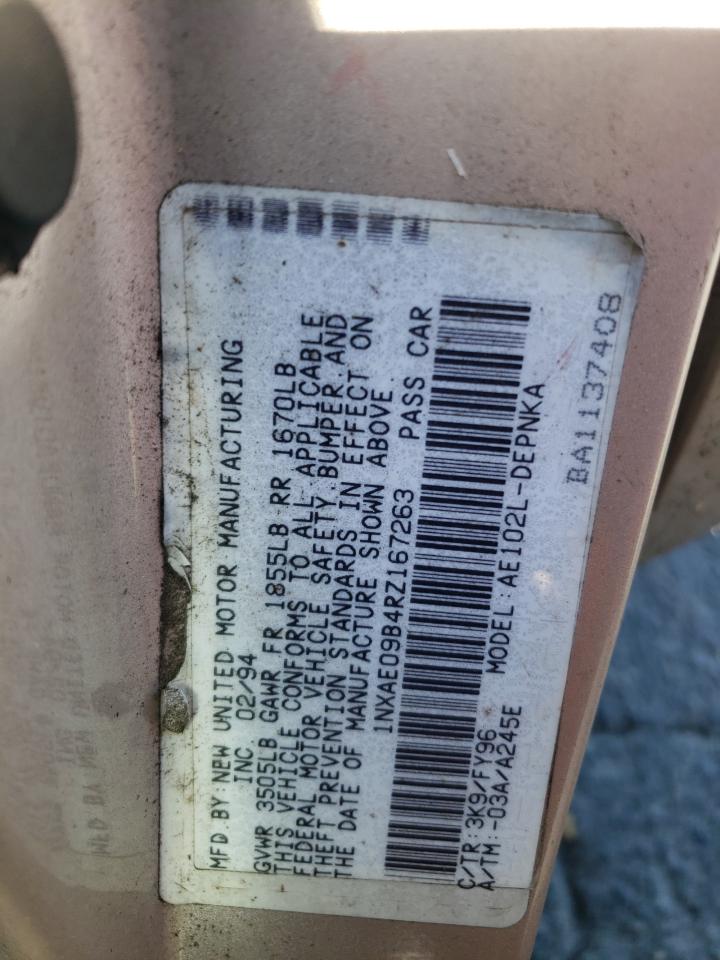 1994 Toyota Corolla Le VIN: 1NXAE09B4RZ167263 Lot: 80875915