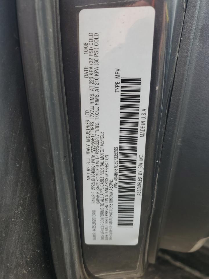 2009 Subaru Outback 2.5I VIN: 4S4BP61C397335205 Lot: 81528475