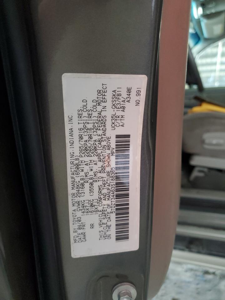 2003 Toyota Sequoia Sr5 VIN: 5TDZT34A63S188365 Lot: 84597375