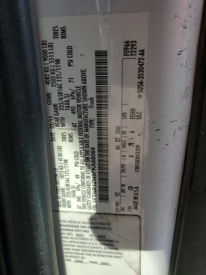 2015 Ford Transit T-250 VIN: 1FTNR1ZM5FKA68069 Lot: 71842705