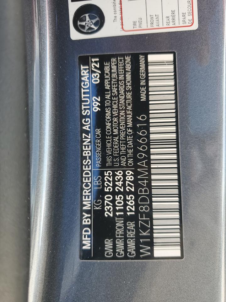 2021 Mercedes-Benz E 350 VIN: W1KZF8DB4MA966616 Lot: 81531885