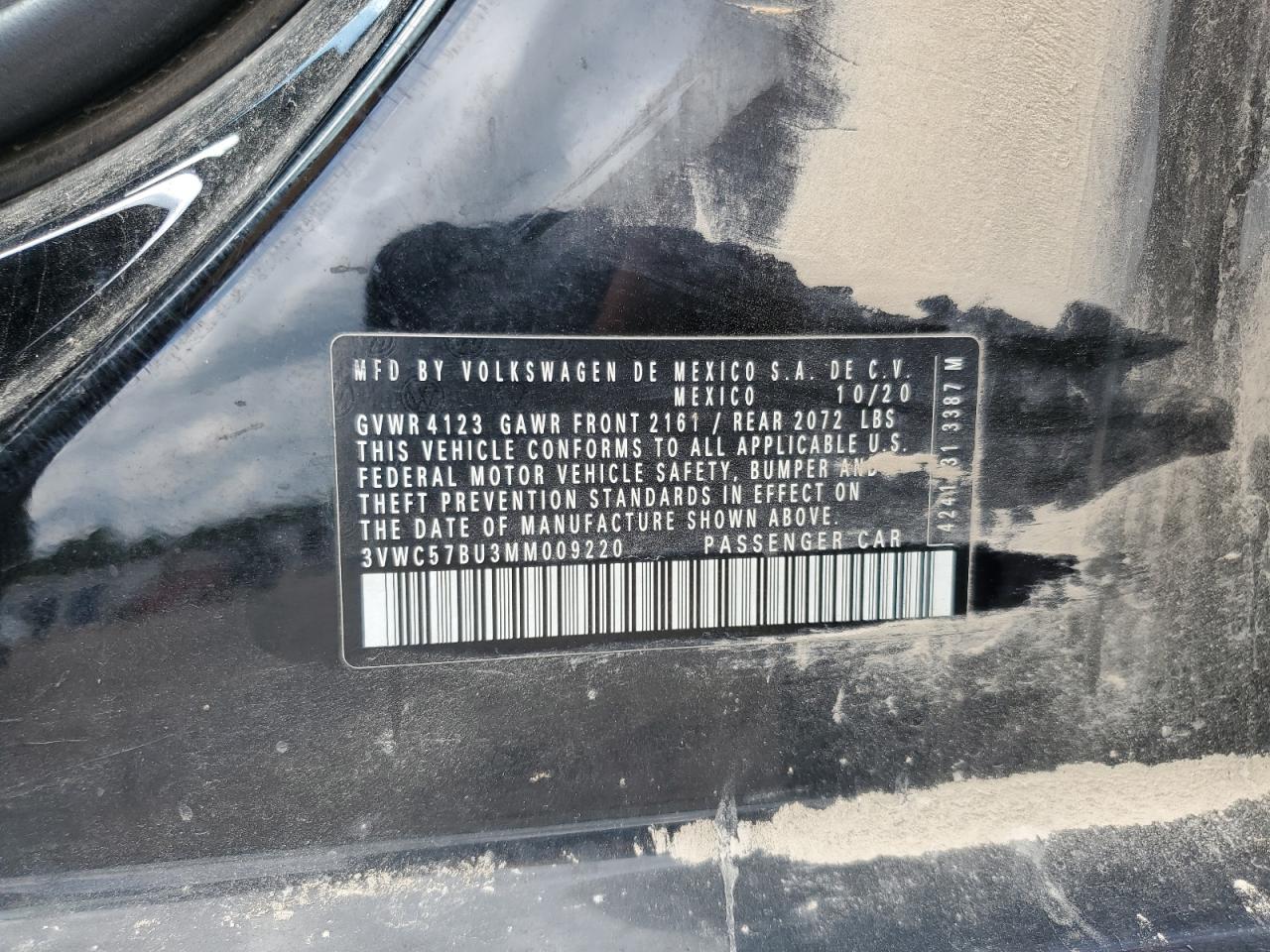 2021 Volkswagen Jetta S VIN: 3VWC57BU3MM009220 Lot: 81308705