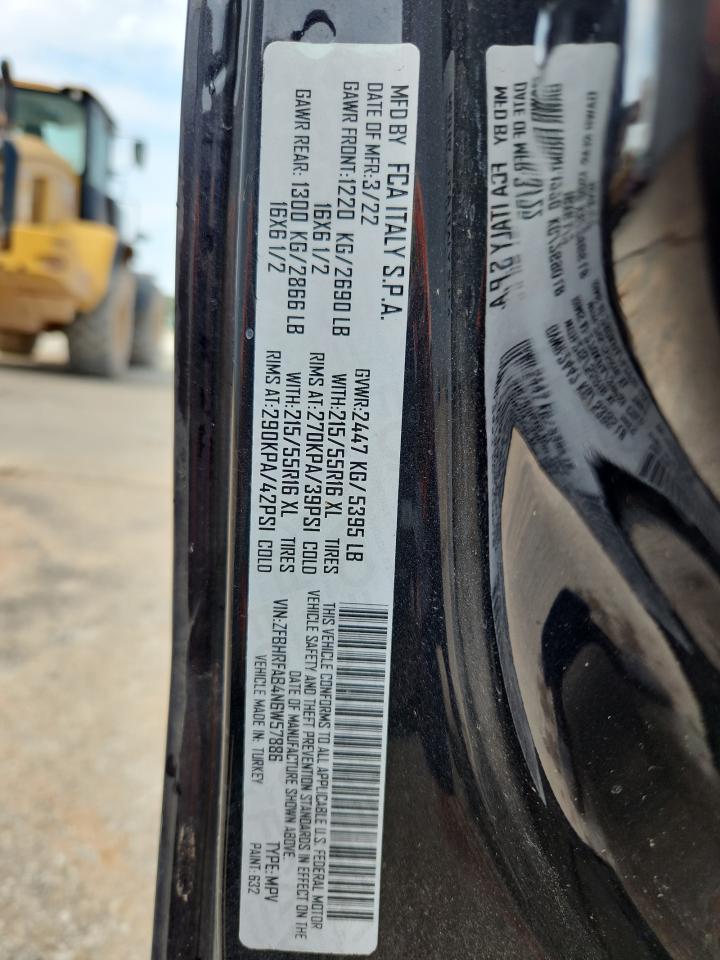 2022 Ram Promaster City Tradesman VIN: ZFBHRFAB4N6W57886 Lot: 82057925