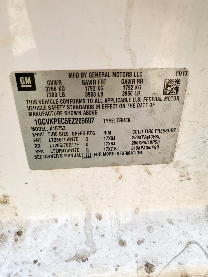 2014 Chevrolet Silverado K1500 VIN: 1GCVKPEC5EZ205697 Lot: 80870135