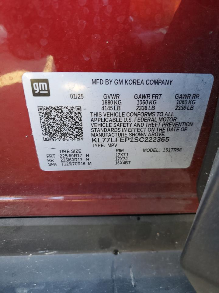 2025 Chevrolet Trax Ls VIN: KL77LFEP1SC222365 Lot: 80314915