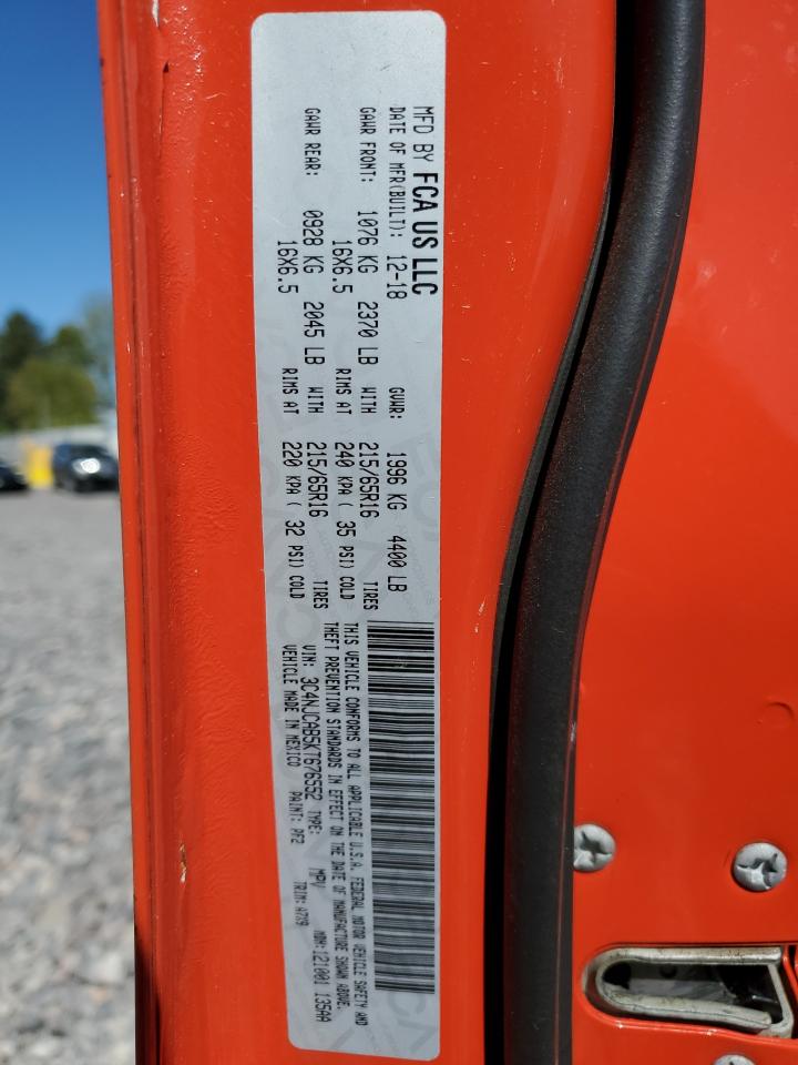 2019 Jeep Compass Sport VIN: 3C4NJCAB5KT676552 Lot: 83973435