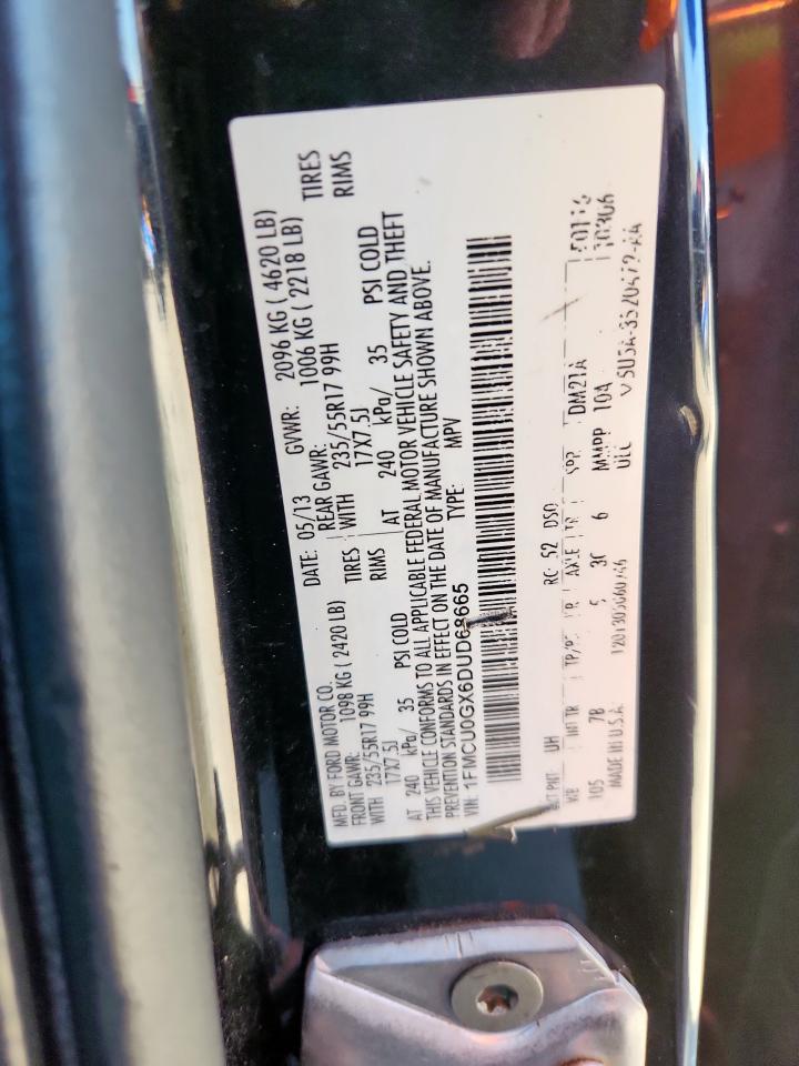 2013 Ford Escape Se VIN: 1FMCU0GX6DUD68665 Lot: 81857695