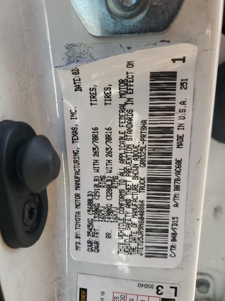 2021 Toyota 4Runner Trail VIN: JTETU5JR9N6040864 Lot: 71856705