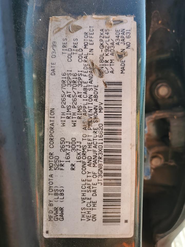 1999 Toyota 4Runner Limited VIN: JT3GN87R3X0116620 Lot: 84343055