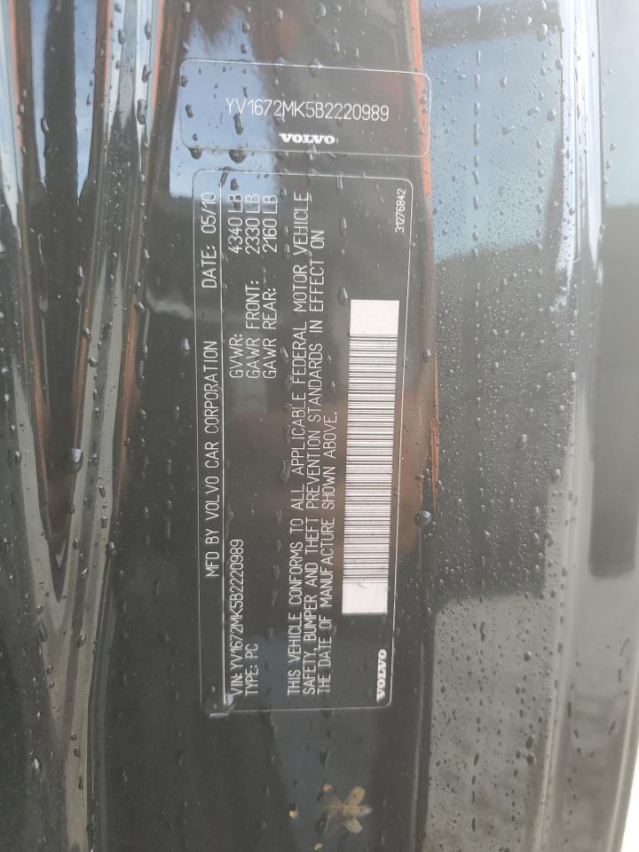 2011 Volvo C30 T5 VIN: YV1672MK5B2220989 Lot: 71689975