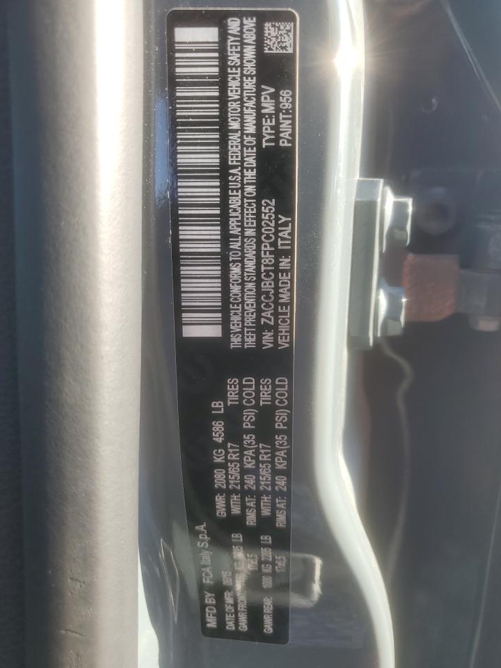 2015 Jeep Renegade Trailhawk VIN: ZACCJBCT8FPC02552 Lot: 80283365