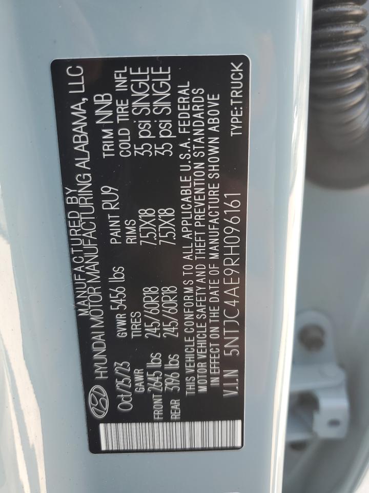 2024 Hyundai Santa Cruz Sel VIN: 5NTJC4AE9RH096161 Lot: 72100615