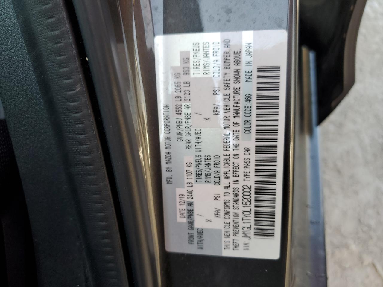 2020 Mazda 6 Grand Touring VIN: JM1GL1TY0L1520002 Lot: 81864455