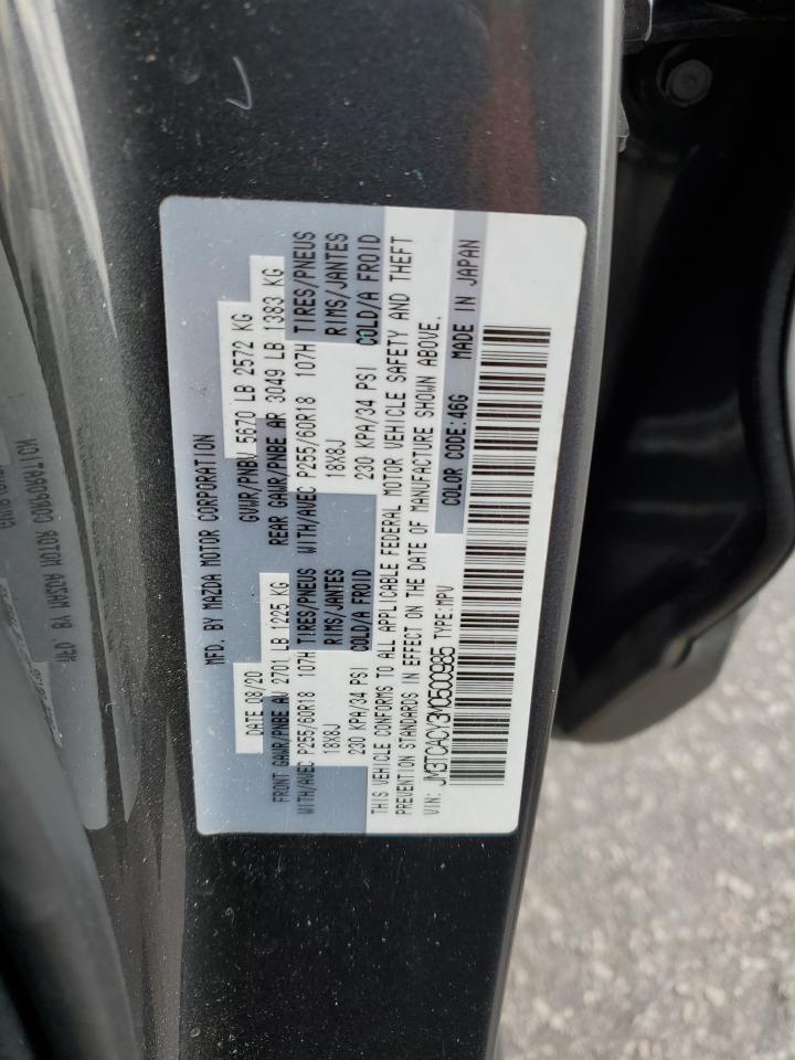 2021 Mazda Cx-9 Touring VIN: JM3TCACY3M0500985 Lot: 71829055