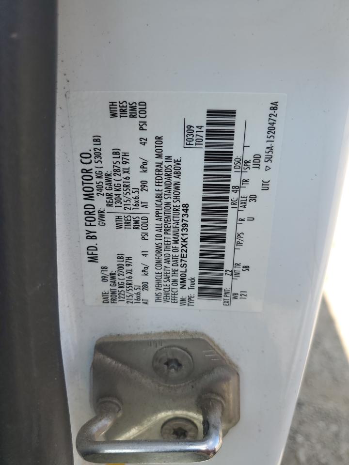 2019 Ford Transit Connect Xl VIN: NM0LS7E2XK1397348 Lot: 80179075