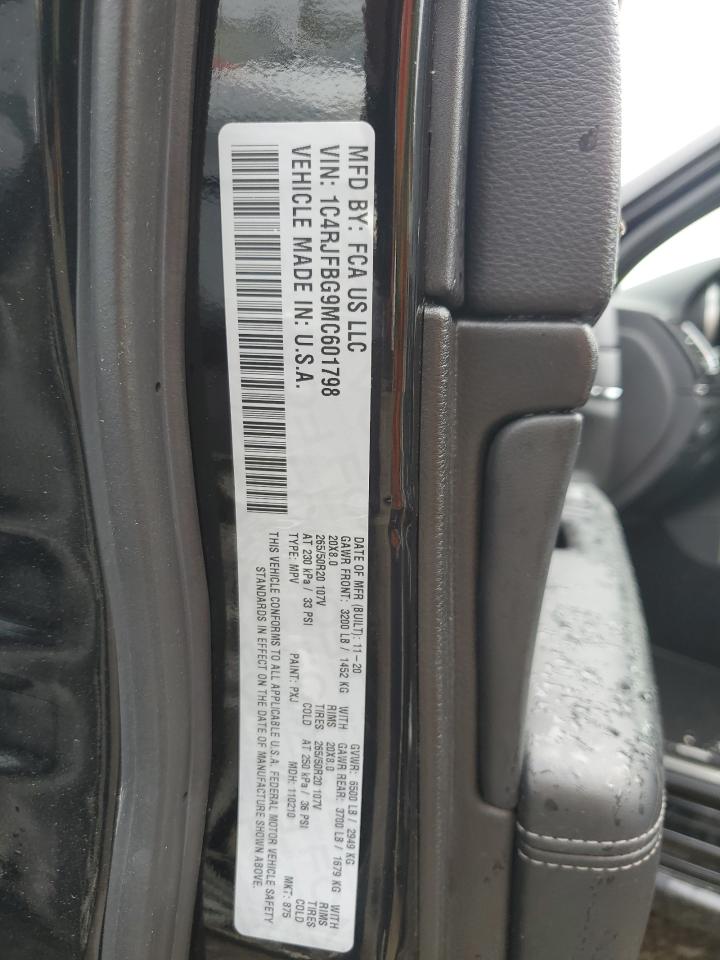 2021 Jeep Grand Cherokee Limited VIN: 1C4RJFBG9MC601798 Lot: 81484425