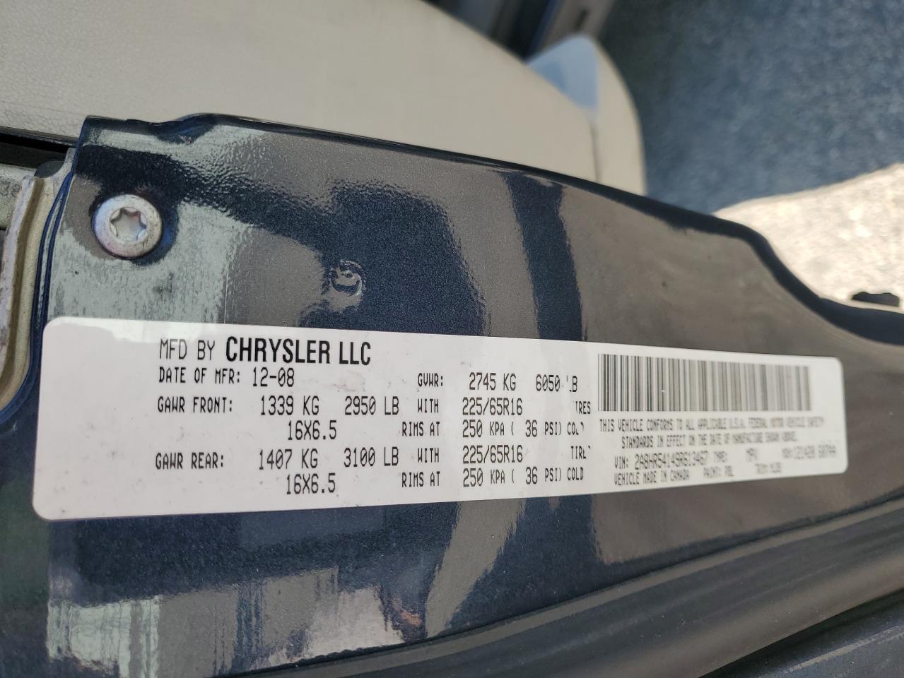 2009 Chrysler Town & Country Touring VIN: 2A8HR54149R613467 Lot: 80503445