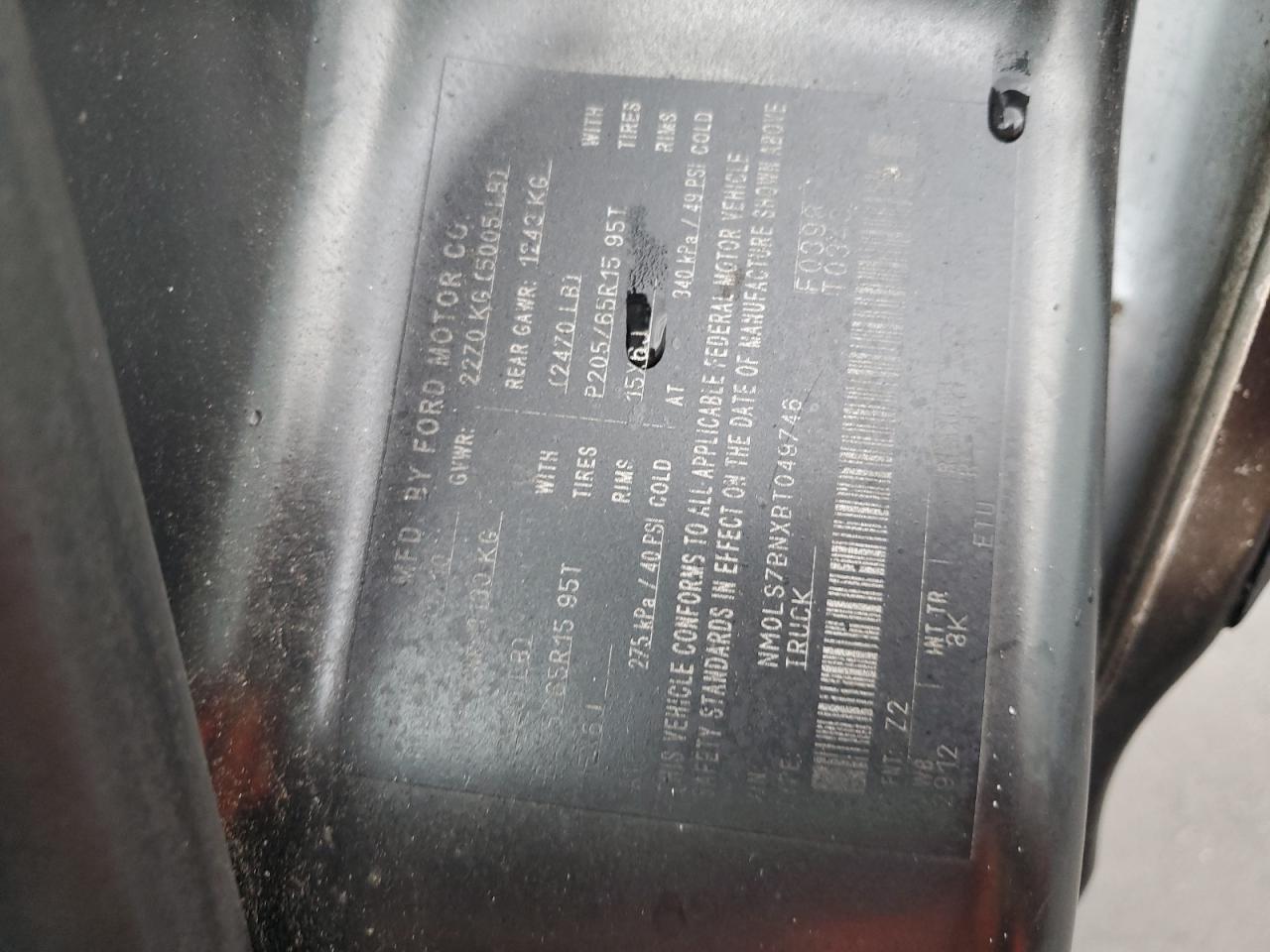 2011 Ford Transit Connect Xlt VIN: NM0LS7BNXBT049746 Lot: 83963575