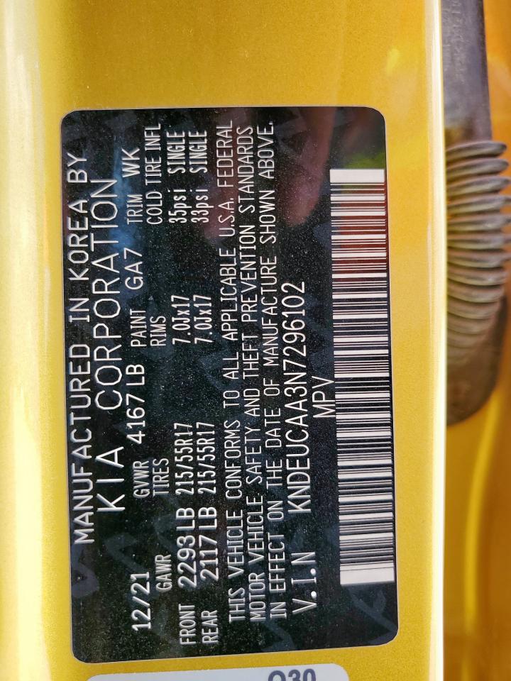 2022 Kia Seltos S VIN: KNDEUCAA3N7296102 Lot: 81817025