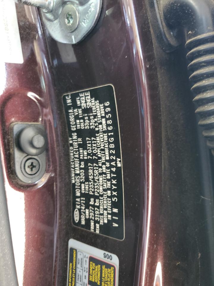 2011 Kia Sorento Base VIN: 5XYKT4A22BG168596 Lot: 80028425