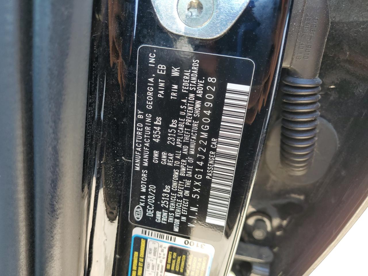 2021 Kia K5 Lxs VIN: 5XXG14J22MG049028 Lot: 80577005