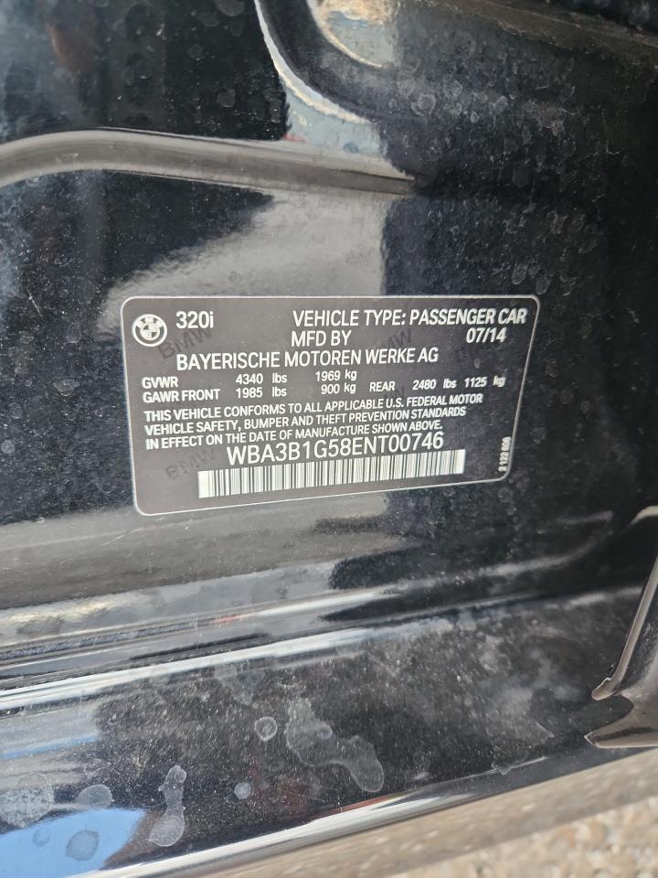 2014 BMW 320 I VIN: WBA3B1G58ENT00746 Lot: 70850295