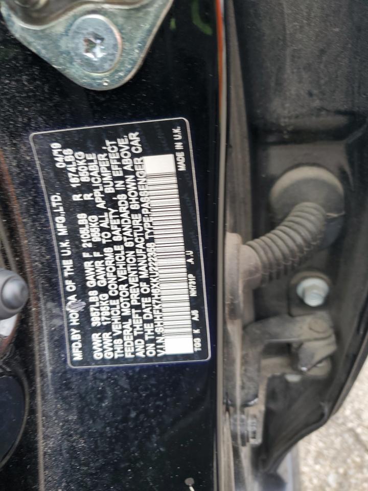 2019 Honda Civic Ex VIN: SHHFK7H6XKU222358 Lot: 83945225