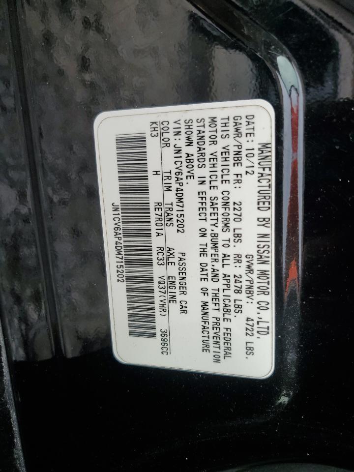 2013 Infiniti G37 Base VIN: JN1CV6AP4DM715202 Lot: 83828305