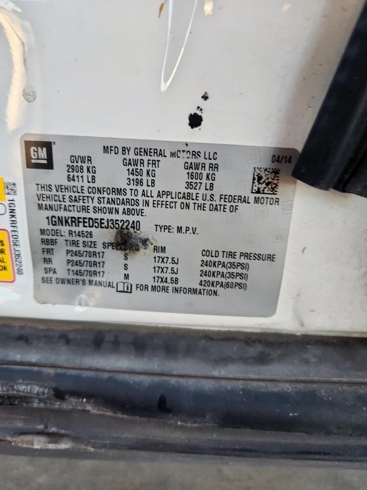 2014 Chevrolet Traverse Ls VIN: 1GNKRFED5EJ352240 Lot: 70347875