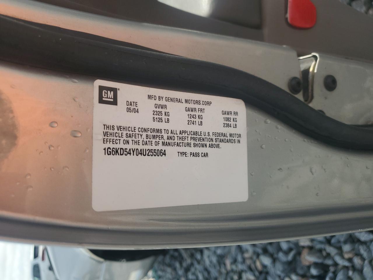 2004 Cadillac Deville VIN: 1G6KD54Y04U255064 Lot: 80114295