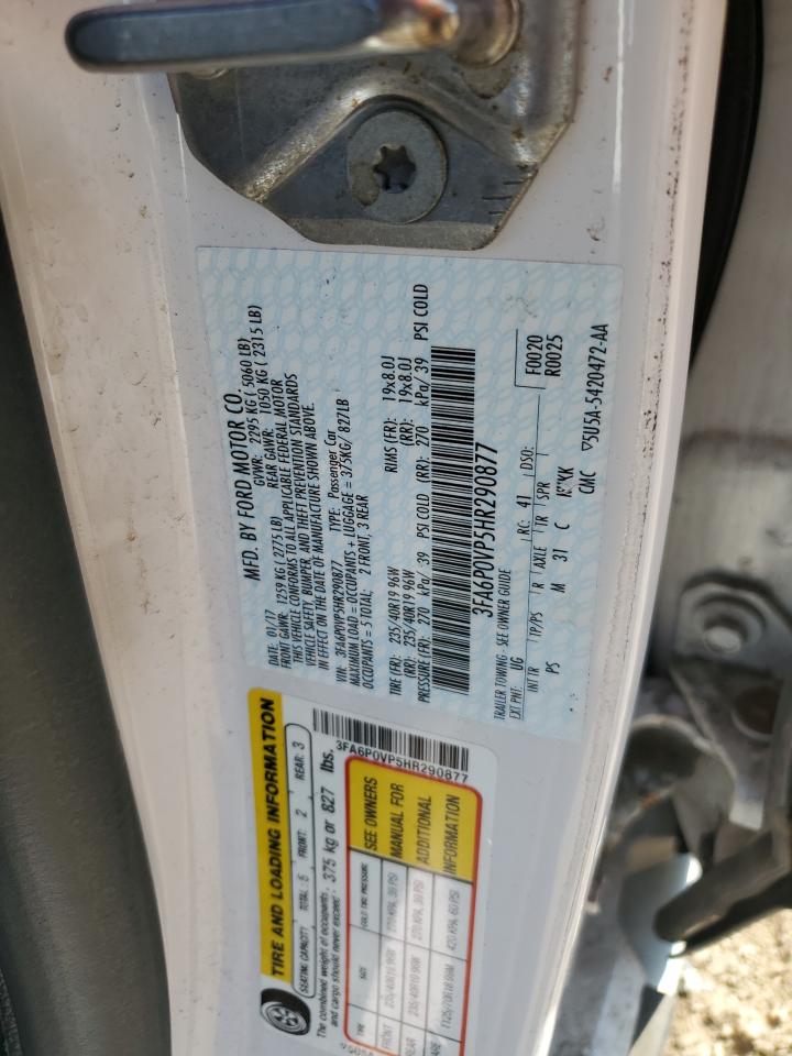 2017 Ford Fusion Sport VIN: 3FA6P0VP5HR290877 Lot: 81871195