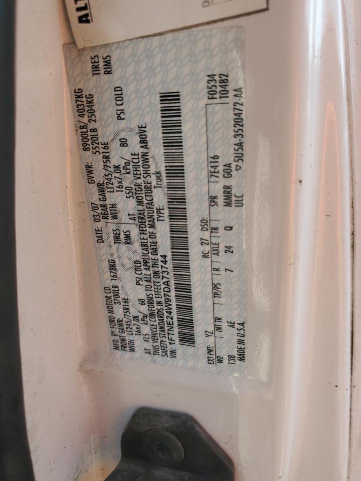 2007 Ford Econoline E250 Van VIN: 1FTNE24W97DA73744 Lot: 81721765