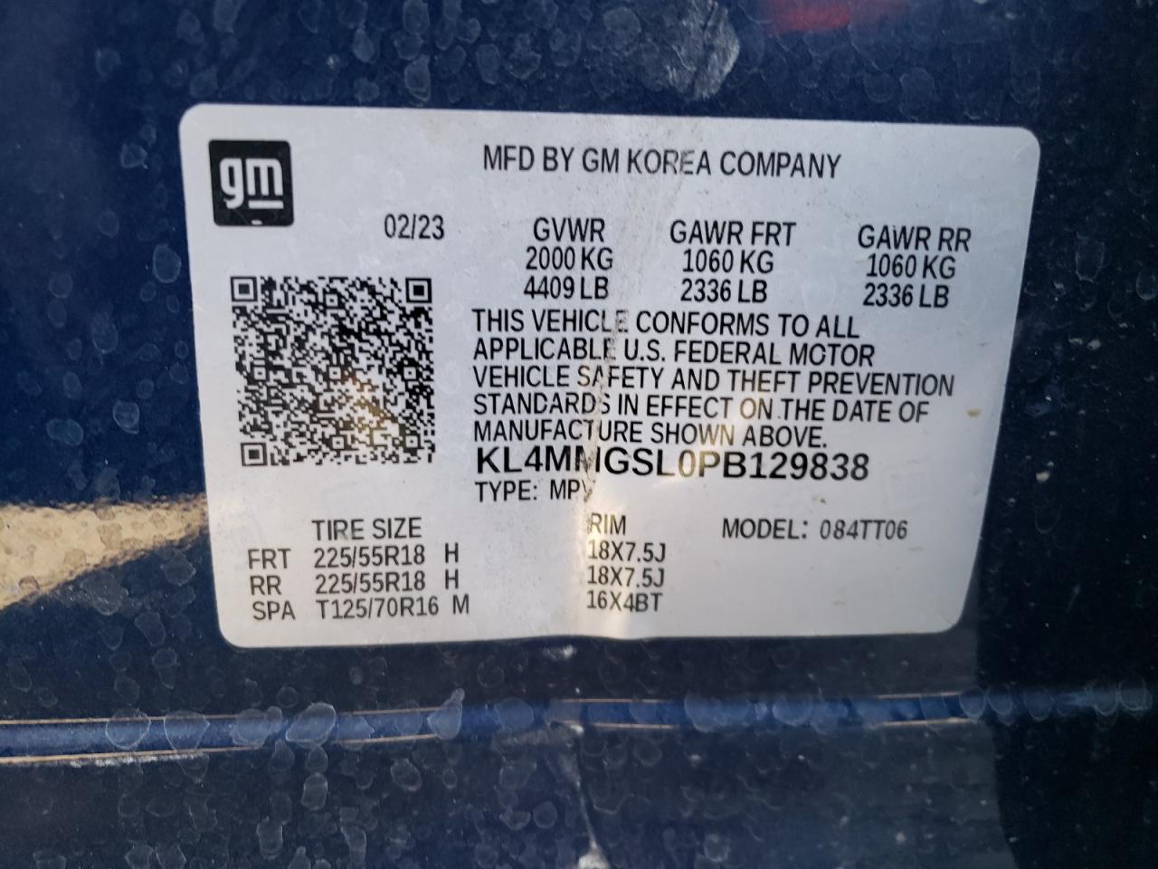2023 Buick Encore Gx Essence VIN: KL4MMGSL0PB129838 Lot: 82059575