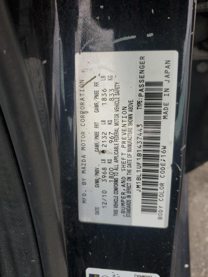 2011 Mazda 3 I VIN: JM1BL1UF1B1437443 Lot: 71466985