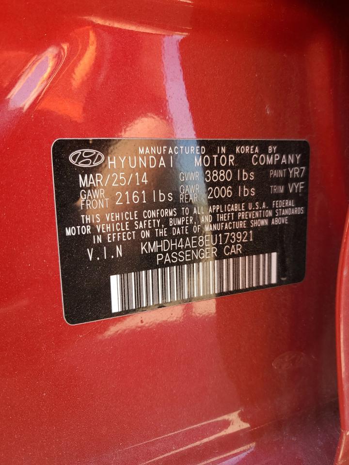 2014 Hyundai Elantra Se VIN: KMHDH4AE8EU173921 Lot: 81325705