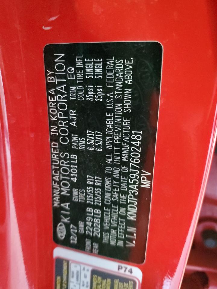 2018 Kia Soul + VIN: KNDJP3A59J7602481 Lot: 84205775