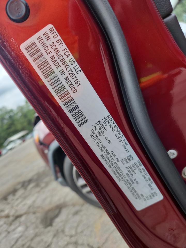 2020 Jeep Compass Latitude VIN: 3C4NJCBBXLT257161 Lot: 84437575