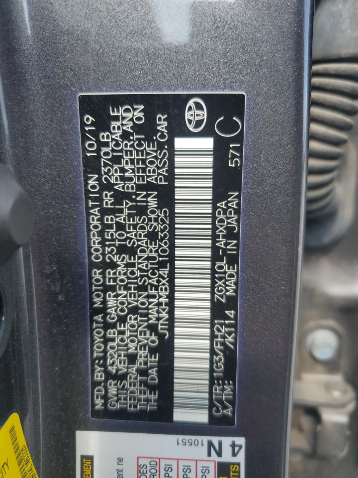 2020 Toyota C-Hr Xle VIN: JTNKHMBX4L1063325 Lot: 80116855