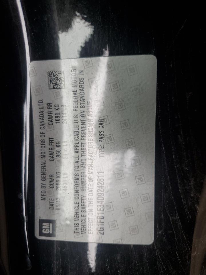 2013 Chevrolet Camaro Lt VIN: 2G1FB1E34D9242811 Lot: 71226515