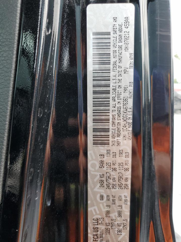 2019 Jeep Wrangler Unlimited Sport VIN: 1C4HJXDG1KW676361 Lot: 80291885