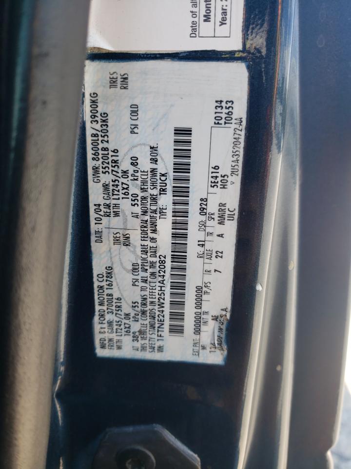 2005 Ford Econoline E250 Van VIN: 1FTNE24W25HA42082 Lot: 71024955